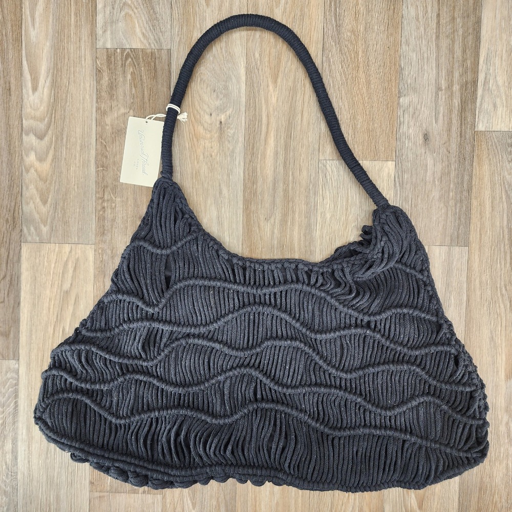 Universal‎ Thread Black Macrame Hobo Bag Purse Shoulder Bag New